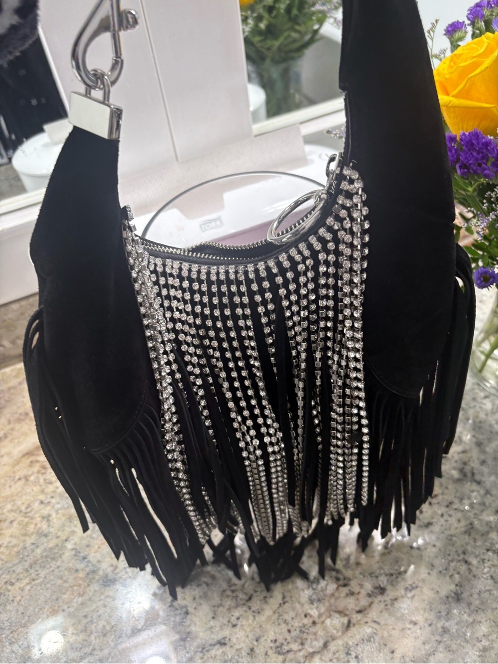 Rebecca Minkoff Black Interior Zip Pouch